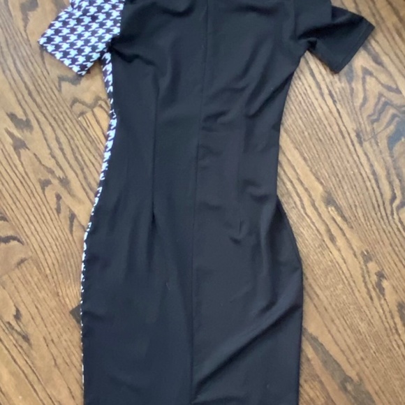 Flattering black and houndstooth dress - Picture 2 of 7